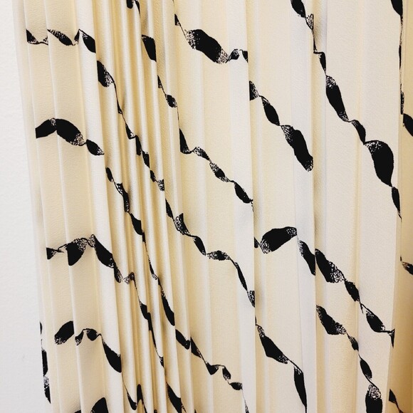 Helmut Lang Silk Printed Pleated Size 4 Women Skirt - Picture 7 of 11